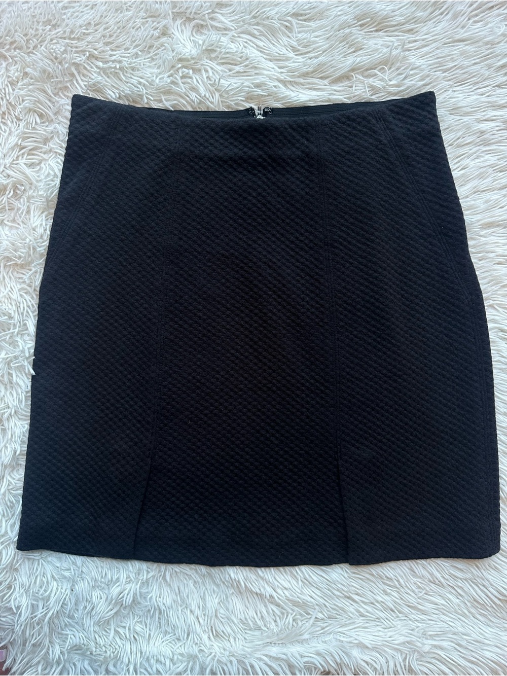 Rebecca Taylor Black Textured Mini Skirt